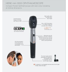 Heine Heine Mini 3000 directe oogspiegel LED met batterijhandvat