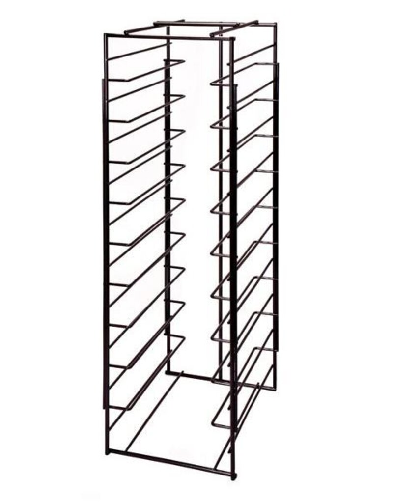 Rek zwart metaal voor 10 werkbakjes