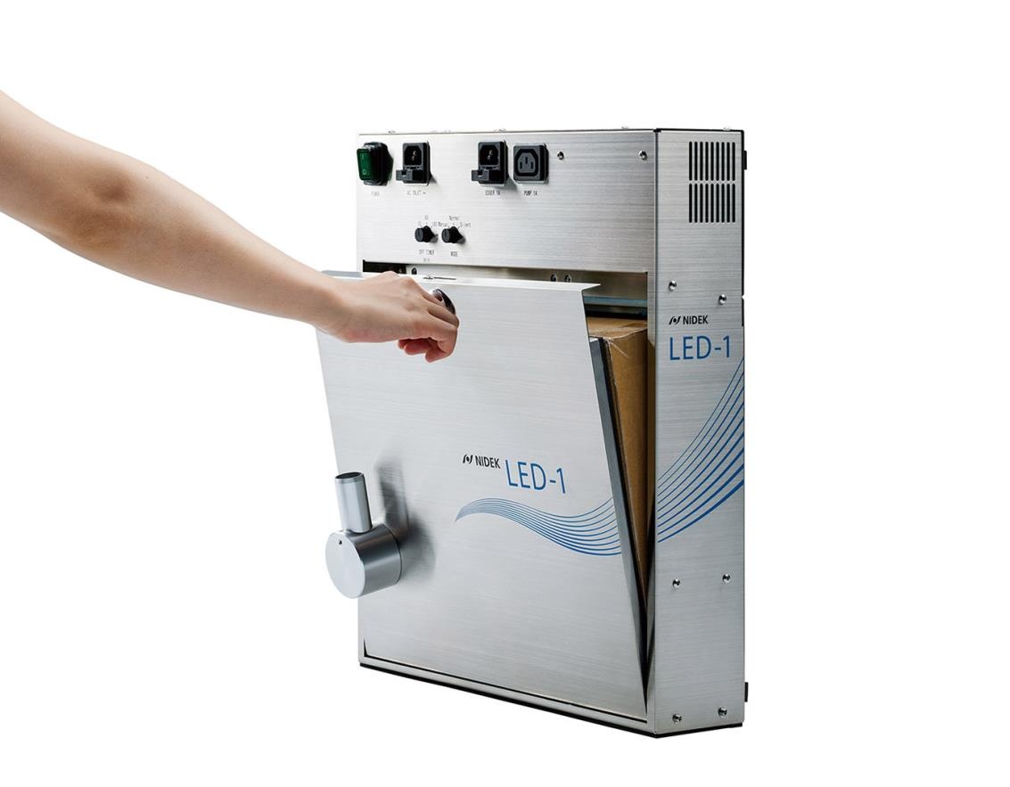 Nidek LED-1 luchtreiniger voor slijpgeuren. Voor een frisse werkplaats