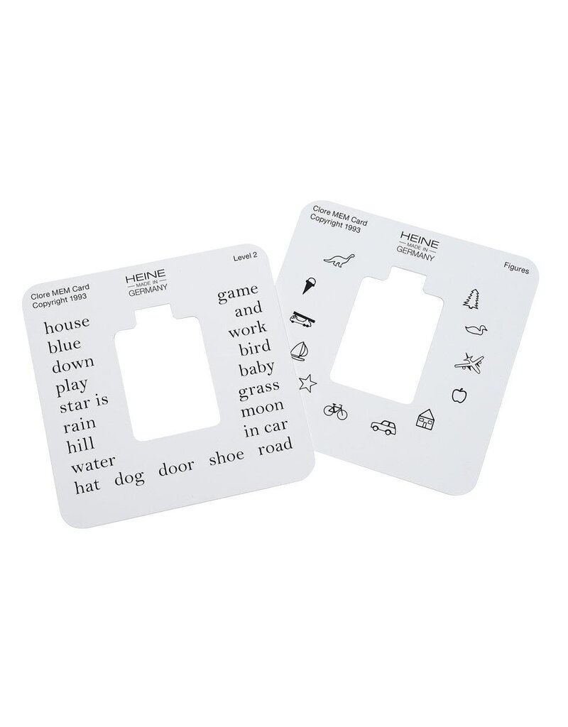 Heine Heine fixatiekaartjes met houder voor skiascoop/retinoscoop