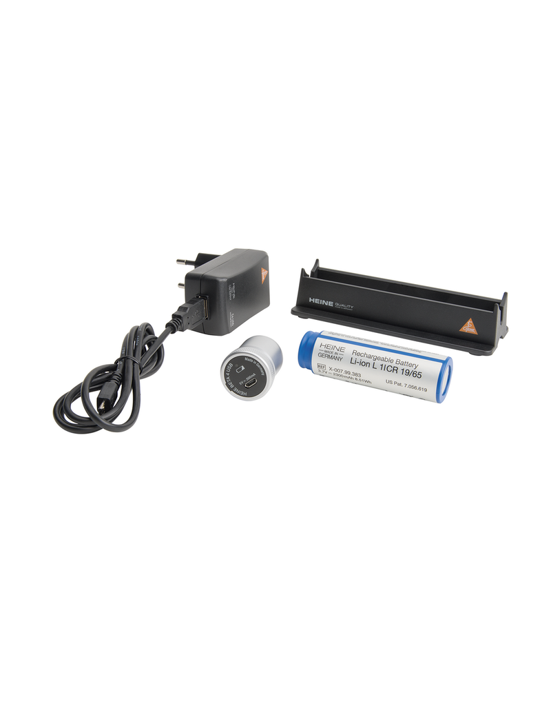 Heine Heine upgrade kit, oplaadbaar handvat met Li-ion batterij, USB oplaadbare bodem en oplader