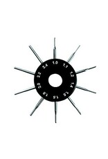 Breitfeld und Schliekert Precisie Boringmaat voor Brillenglazen – 10 Maten (1,0 t/m 2,4 mm) voor controle van de boorgaten in je brillenglas