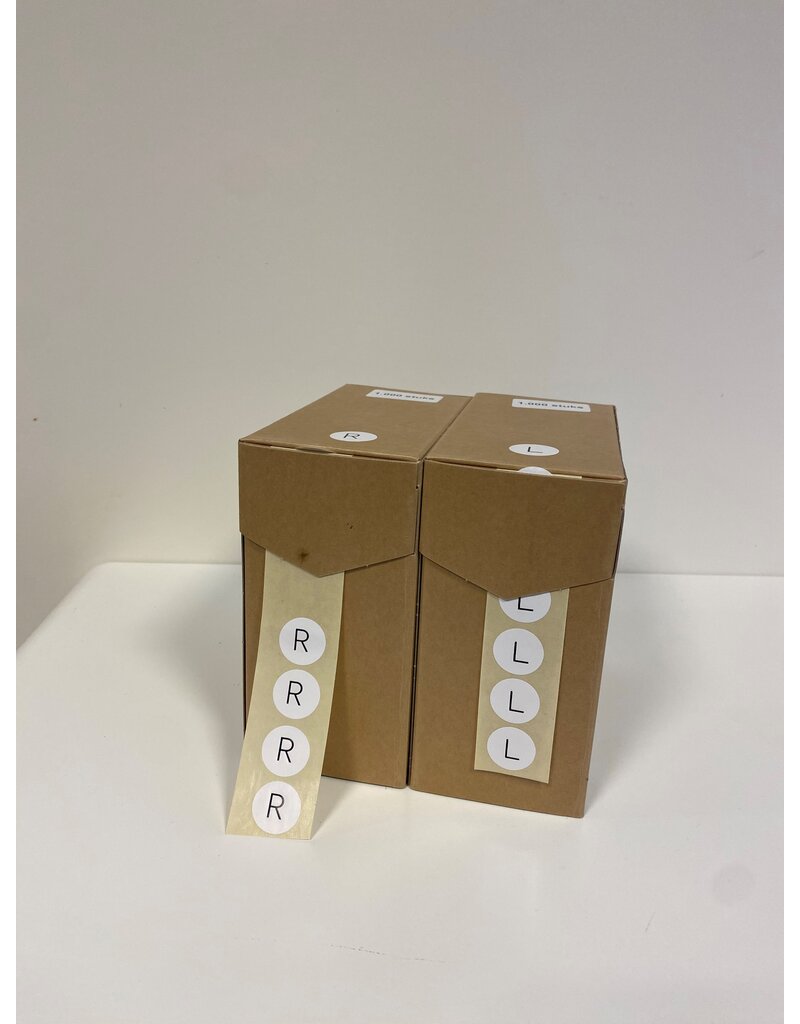 L+R stickers 1000 paar