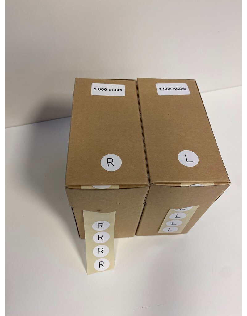 L+R stickers 1000 paar