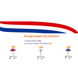 ORANJE DAGEN BIJ EYEVINCI met vorstelijke korting op onze Score krukken en stoelen