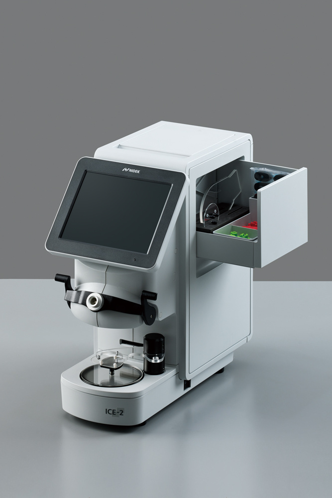 Nidek ICE-2 intelligent blocker voor consistente nauwkeurigheid en stabiliteit bij het blocken.