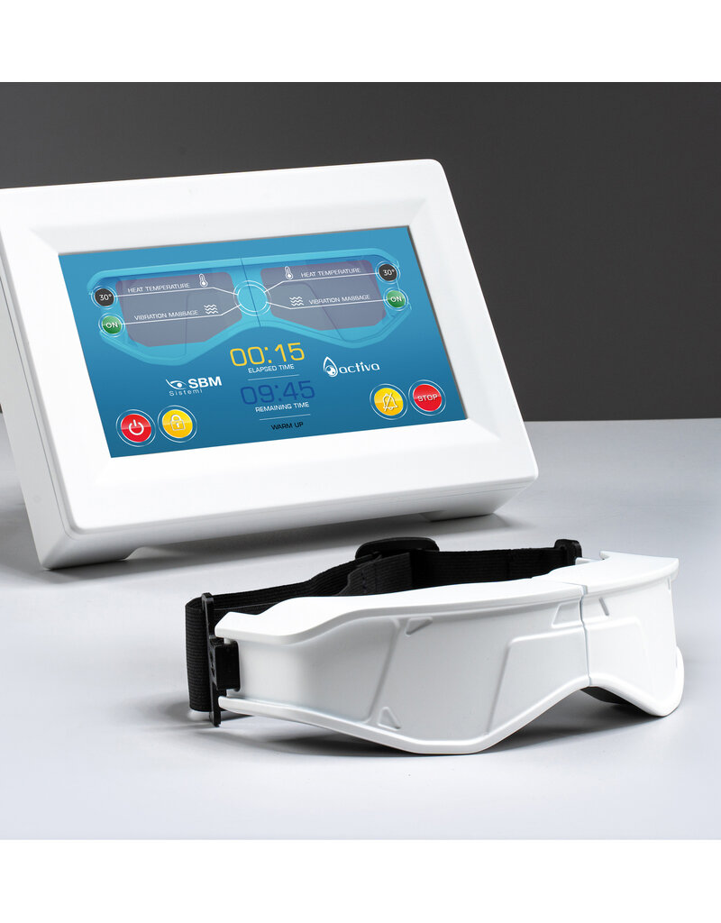 Activa droge ogen masker van SBM Sistemi – professionele thermo-massage behandeling voor MGD en droge ogen