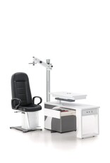 FISO refractieunit Easyvisus RM64 met lade, in hoogte verstelbaar2- instumentenblad en joystick. Blad kan roteren of schuiven