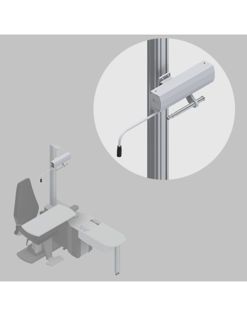 yuratek Manuele phoropterarm met dubbel schuifmechanisme en soepele horizontale beweging – optionele uitbreiding voor Yuratek units