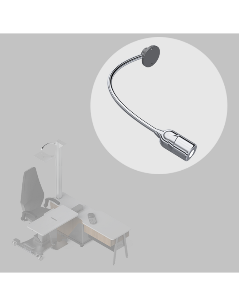Yuratek Yuratek flexibele leeslamp met verstelbare arm – optionele verlichting voor Yuratek refractie-unitsYuratek flexibele leeslamp