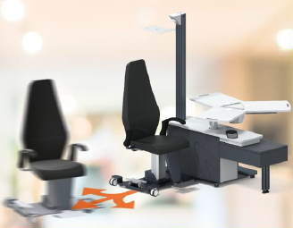 Yuratek Defne rolstoelunit in hoogte verstelbaar 3-instrumentenblad met la, minikeypad