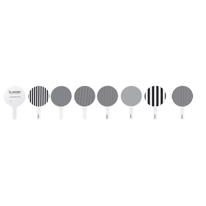 LEA GRATINGS® paddels – set voor non-verbale visustest (preferential looking, 0.25 – 8.00 cpcm)
