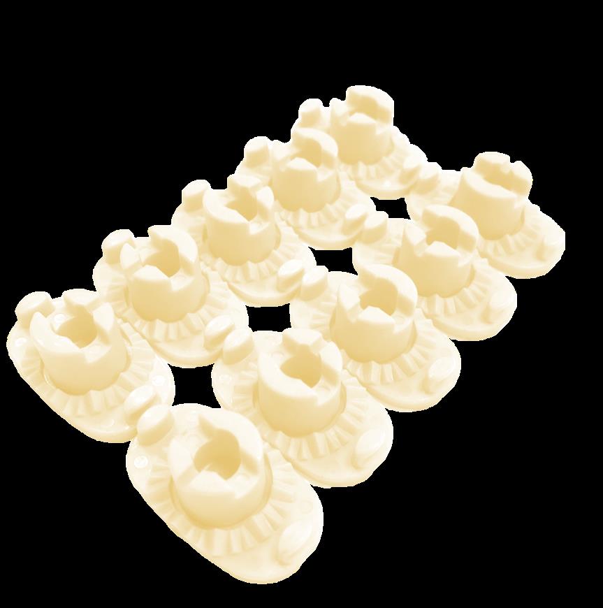 Nidek Pliable cup / slijpmachine cups (wit) 10 stuks
