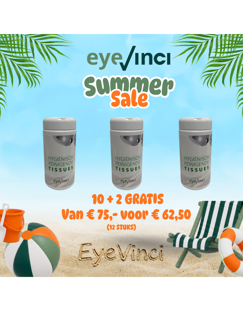EyeVinci EyeVinci hygiënische doekjes in bus, per doos van 12 bussen