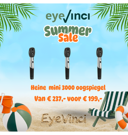Heine SUMMER SALE - Heine Mini 3000 directe oogspiegel LED met batterijhandvat