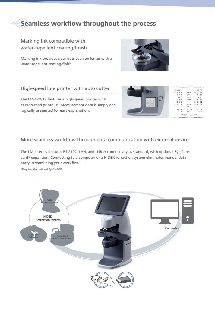 Nidek LM-1 autolensmeter | Snel, nauwkeurig en intuïtief glazen meten