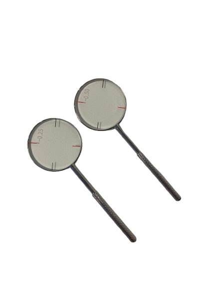 EyeVinci kruiscilinder set 0.25D en 0.50D, metalen vatting