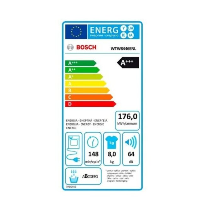 Bosch WTW8446ENL warmtepompdroger 8 kg A+++