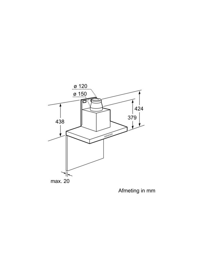Neff D76SH52N0 wandschouwkap 60 cm