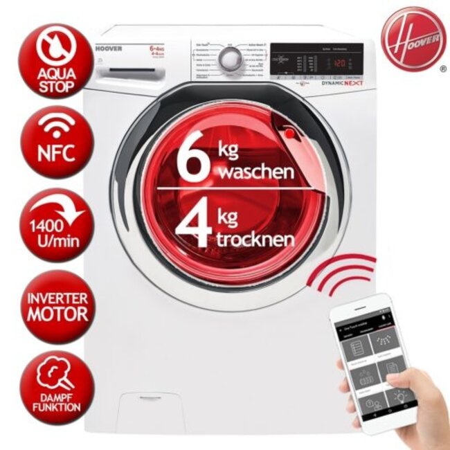 Hoover WDXOA40G464AC-84 wasdroogcombinatie