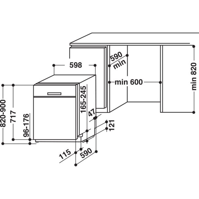 Bauknecht OBUC ECOSTAR 5320 | Onderbouw vaatwasser | RVS | AutoDeur