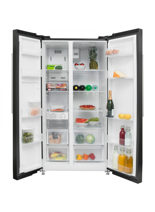 Inventum AB010 Amerikaanse koelkast zwart A+