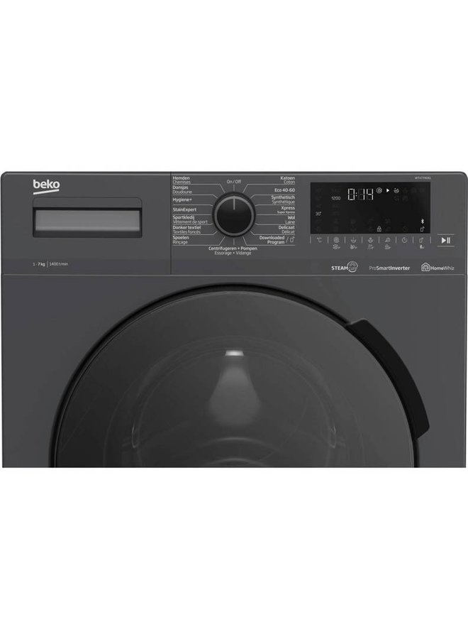 Beko WTV7740A1 wasmachine antraciet