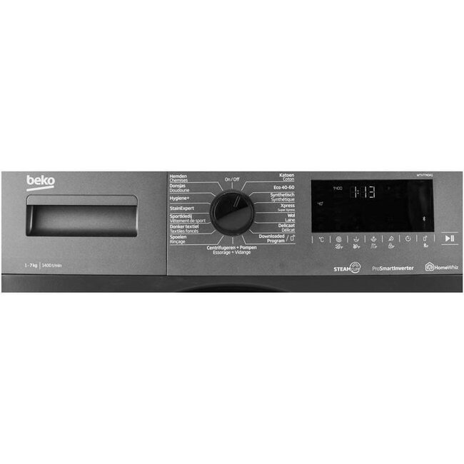 Beko WTV7740A1 wasmachine antraciet