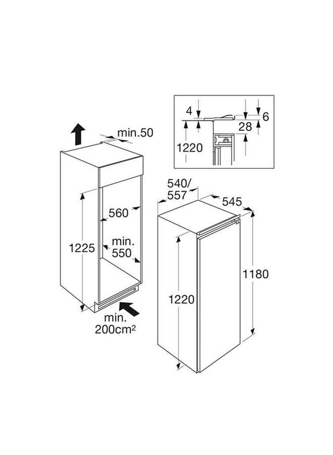 ATAG KD62122A inbouw koeler 122 CM
