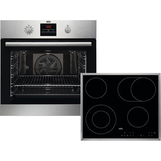 AEG AEG TEAMB 101 P inbouw oven met keramische kookplaat set AEG AEG TEAMB 101 P inbouw oven met keramische kookplaat set