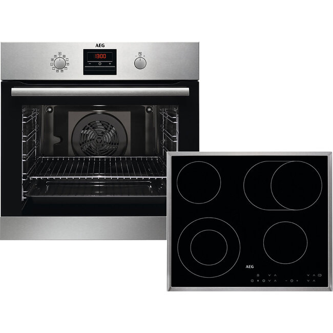 AEG AEG TEAMB 101 P inbouw oven met keramische kookplaat set