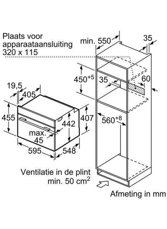 Bosch CMG633BS1 inbouw oven met magnetronfunctie 45 cm