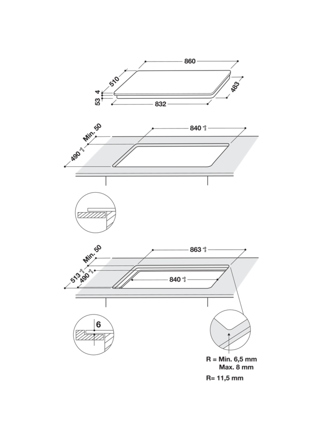 Whirlpool SMP 9010 C/NE/IXL inductiekookplaat