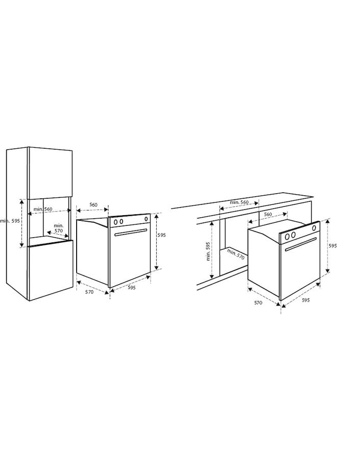 Inventum IOH6070RK  hetelucht inbouw oven