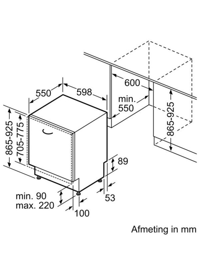 Neff S275HAX29E | inbouw vaatwasser | XXL model | Gap Light