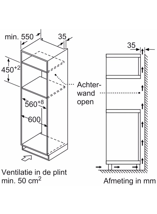 Bosch CMA585MB0  inbouw combi magnetron 45 cm zwart