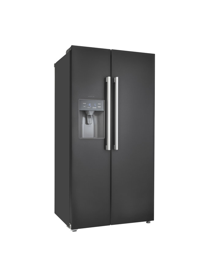 Inventum TW010 Amerikaanse koelkast zwart