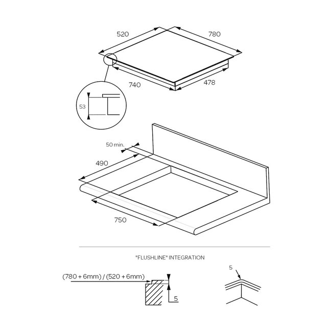 Inventum IKI7840 inductiekookplaat 78 cm