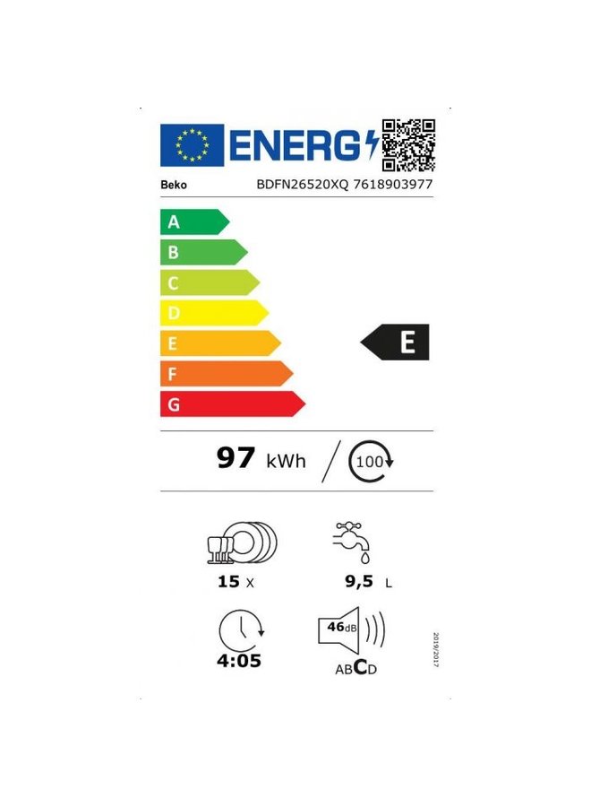 Beko BDFN26520XQ vrijstaande vaatwasser | RVS | Besteklade