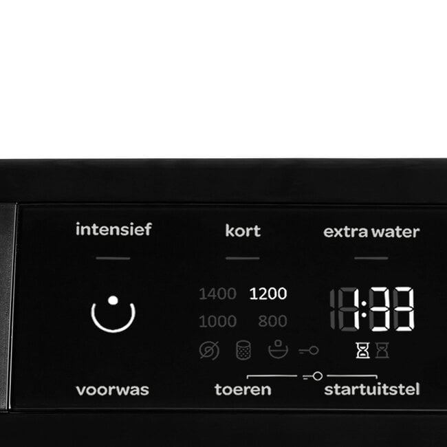Inventum VWM9001B wasmachine 9 kg Zwart