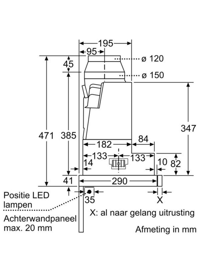 Neff D49ML54X1 vlakscherm afzuigkap 90 cm