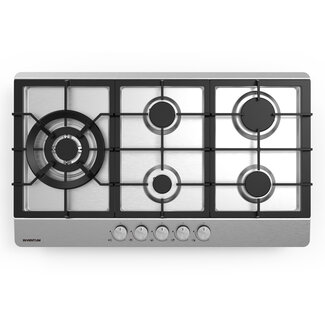 Inventum Inventum IKG9023WGRVS inbouw gaskookplaat 86 cm
