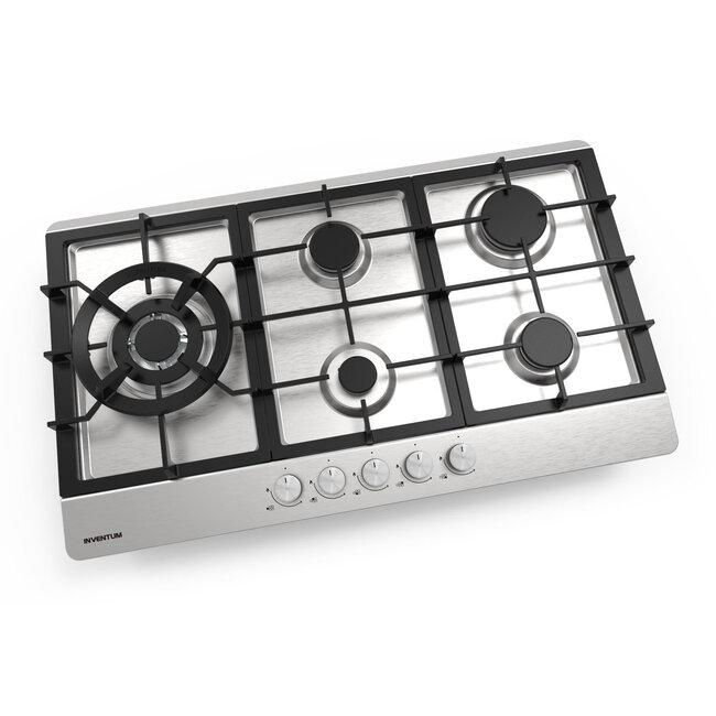 Inventum IKG9023WGRVS inbouw gaskookplaat 86 cm