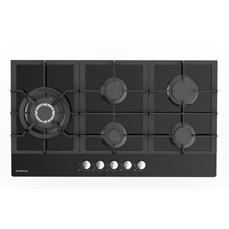 Inventum Inventum IKG9023WGGL Inbouw gaskookplaat 90 cm Zwart