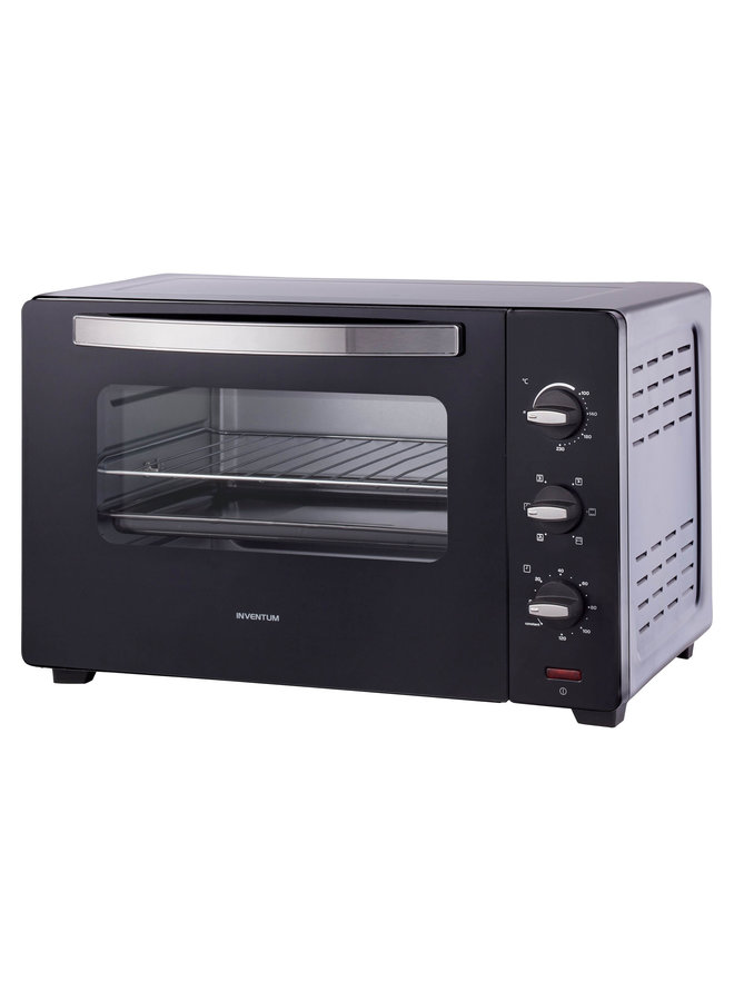 Inventum OV457B | Vrijstaande heteluchtoven | Zwart/RVS