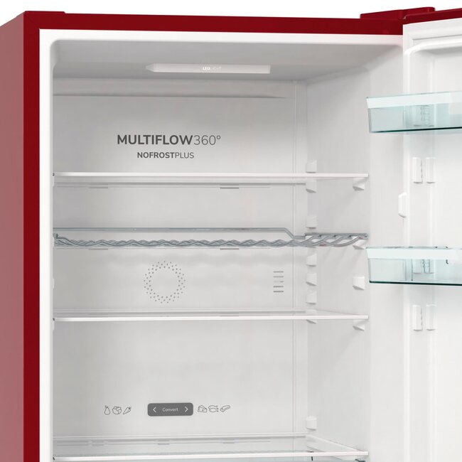 Gorenje NK79C0DR koelvriescombinatie Bordeaux Rood