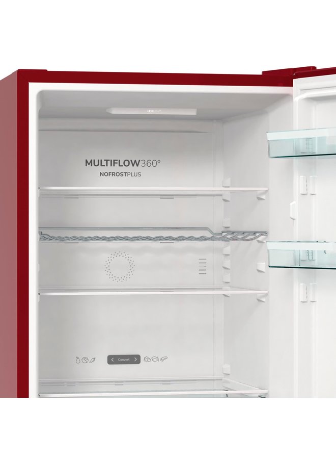 Gorenje NK79C0DR koelvriescombinatie Bordeaux Rood
