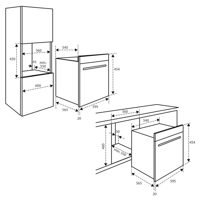 Inventum IMC4535BT oven met magnetronfunctie