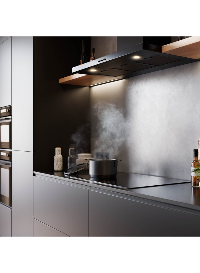 AKB9005ZWA Afzuigkap | Blokschouw | 90 cm | Zwart