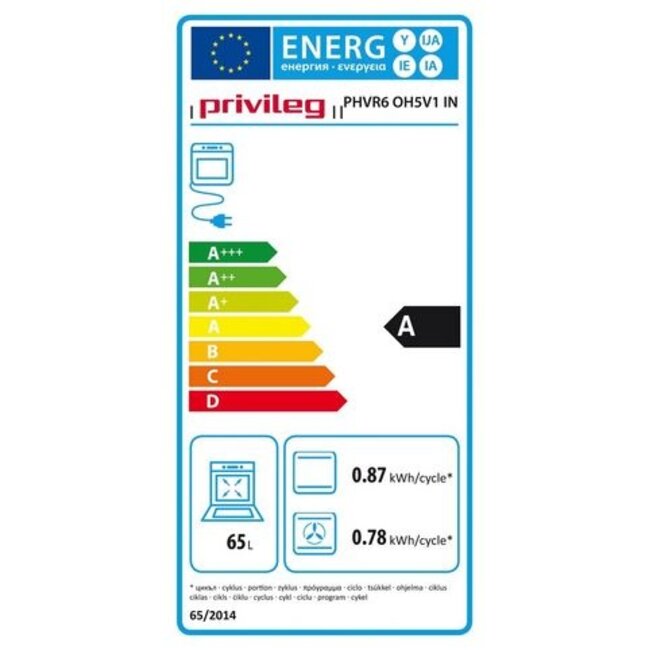 Privileg ( Bauknecht ) Privileg PV510 IN inbouw fornuis ovenset met keramische plaat